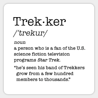 TREKKER DEFINITION - Star Trek Sticker